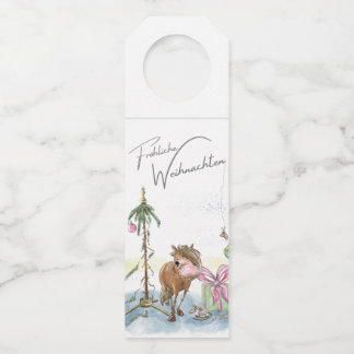 Bottle trailer, Christmas picture with pony Tag