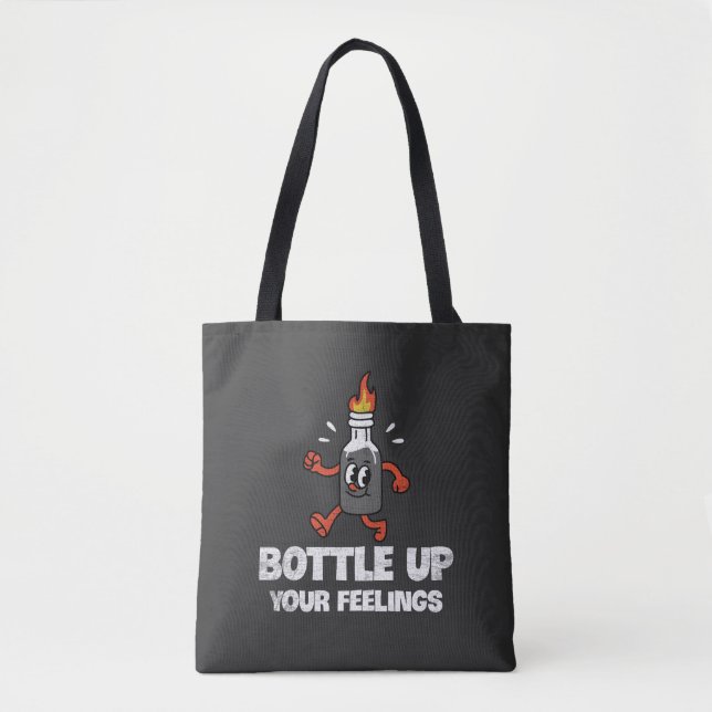 Bottle Up Your Feelings Tote Bag (Front)