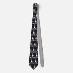 Bottle Wine and Grapes Tie