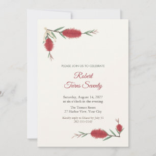 Bottlebrush Corners 70th Birthday Invitation