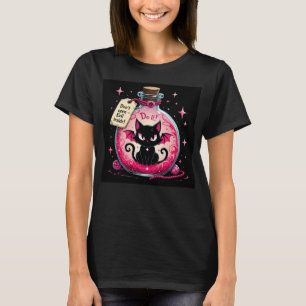 Bottled Menace - Evil Black Cat T-Shirt