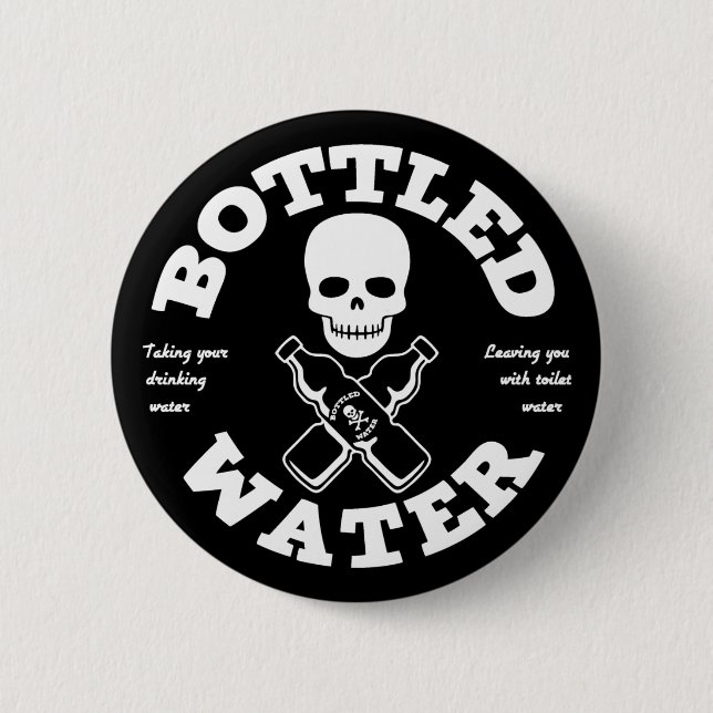 Bottled Water 6 Cm Round Badge (Front)