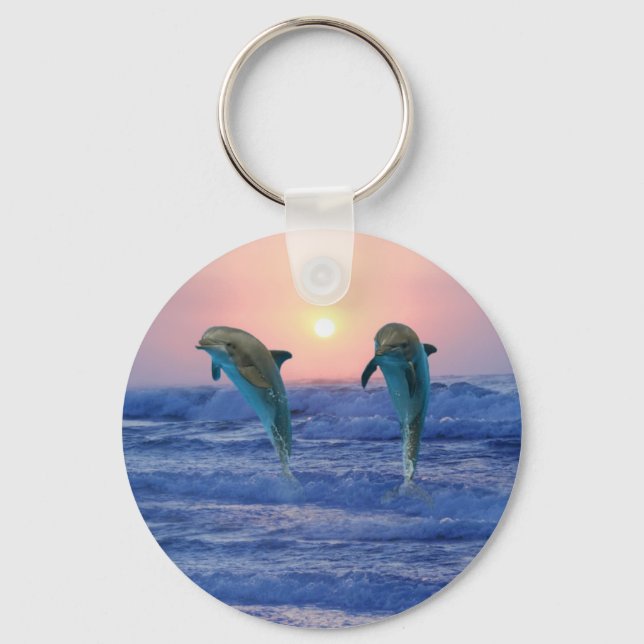 Bottlenose Dolphin at Sunrise Key Ring (Front)