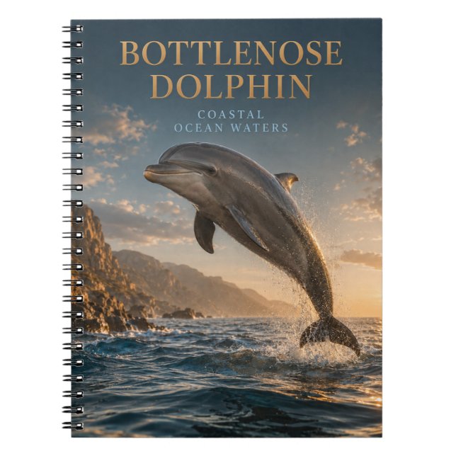 Bottlenose Dolphin Coastal Ocean ANIMALS Notebook (Front)