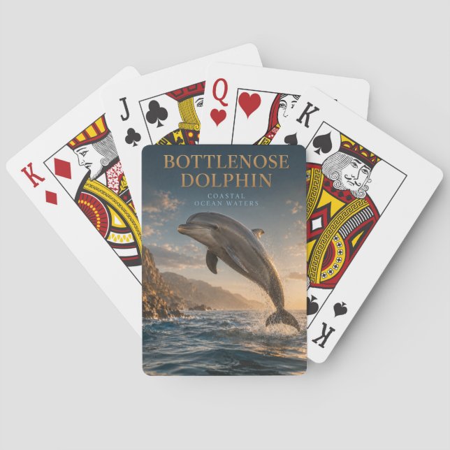 Bottlenose Dolphin Coastal Ocean ANIMALS Poker Playing Cards (Back)