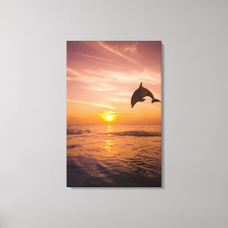 Bottlenose Dolphin jumping 2 Canvas Print