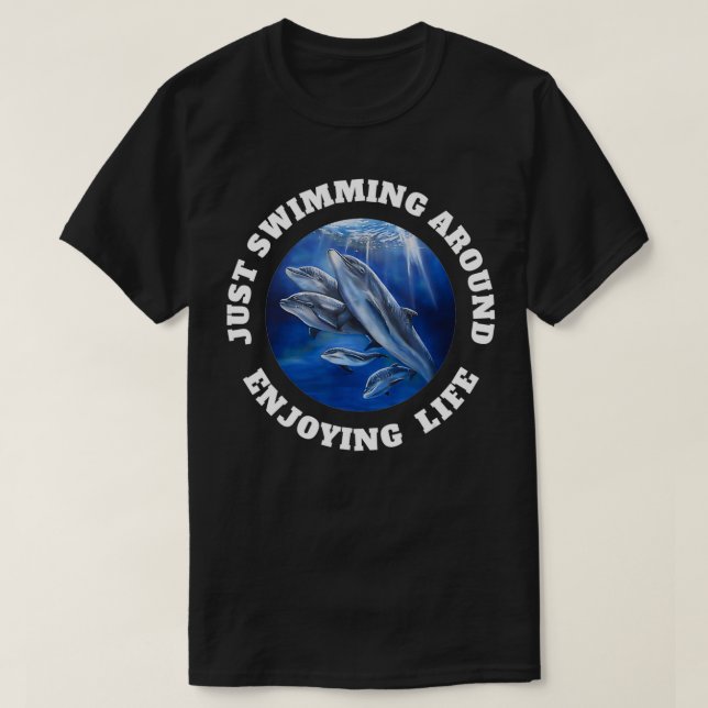 Bottlenose dolphins just swimming T-Shirt (Design Front)