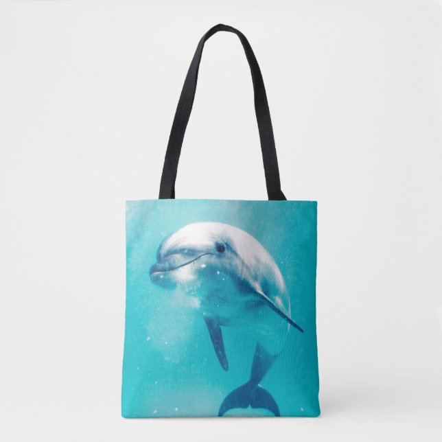 Bottlenosed Dolphin Underwater Tote Bag (Front)