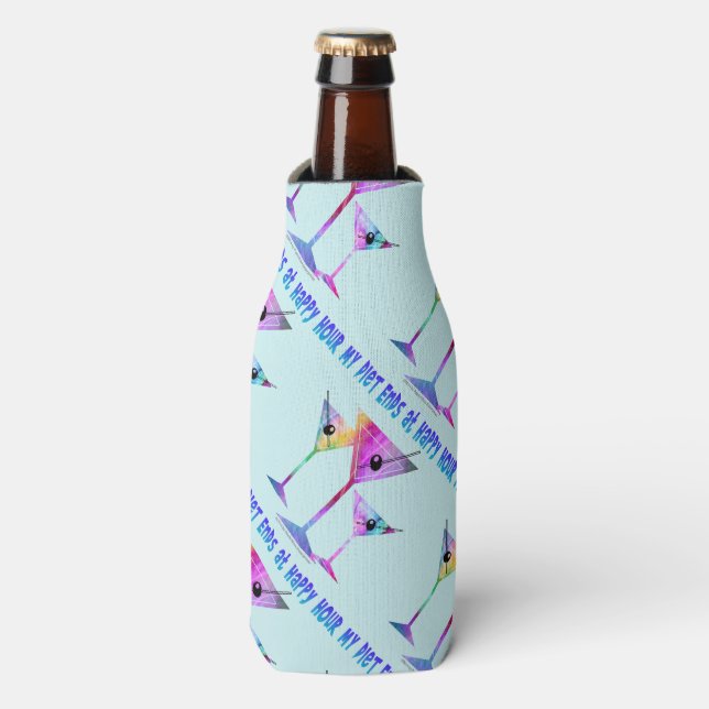 BOTTLER COOLER - MY DIET ENDS AT HAPPY HOUR (Bottle Front)
