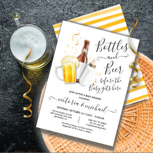 Bottles and Beer Baby Shower Invitation