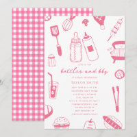 Bottles & BBQ Pink Girl Baby Shower