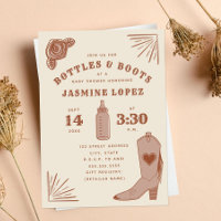Bottles & Boots Cowgirl Baby Shower Terracotta Tan