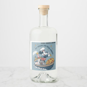 Bottles Fun Design of Mouse and Airplanes Liquor Bottle Label