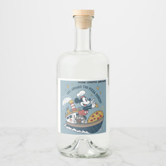 Bottles Fun Design of Mouse and Airplanes Liquor Bottle Label