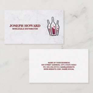 Bottles of Wine Winery Distributor Business Card