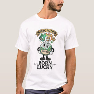 Botto Born Lucky Magic Potion Retro Cartoon Mascot T-Shirt