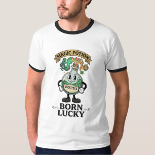 Botto Born Lucky Magic Potion Retro Cartoon Mascot T-Shirt