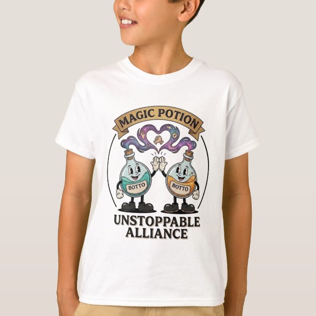 Botto Brand Unstoppable Alliance Retro Magic Potio T-Shirt (Front)