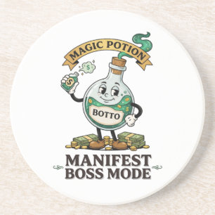 Botto Manifest Boss Mode Retro 1930s Cartoon Potio Coaster