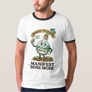 Botto Manifest Boss Mode Retro 1930s Cartoon Potio T-Shirt
