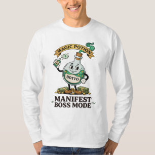 Botto Manifest Boss Mode Retro 1930s Cartoon Potio T-Shirt