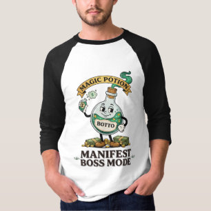 Botto Manifest Boss Mode Retro 1930s Cartoon Potio T-Shirt