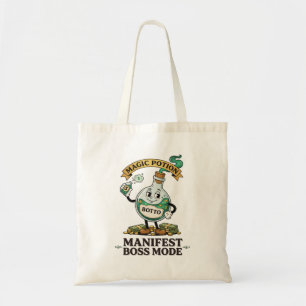 Botto Manifest Boss Mode Retro 1930s Cartoon Potio Tote Bag