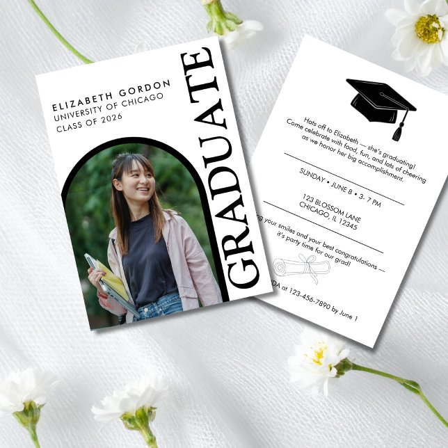 Bottom Arched Photo Graduation Invitation (Creator Uploaded)