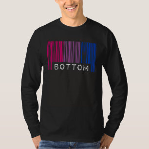 Bottom Bisexual Pride Flag Barcode LGBTQ Month Aes T-Shirt