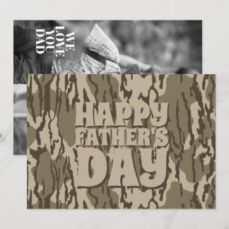 Bottom Land Camo Happy Father's Day Card