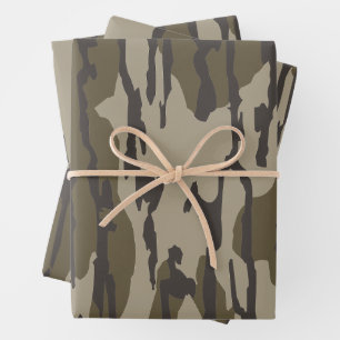 Bottom Land Camo Wrapping Paper Sheet