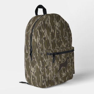 Bottom Lands Camo Hunter Dog Hunting Season Printed Backpack
