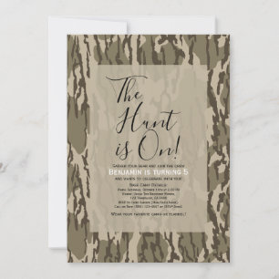 Bottom Lands Camo Surprise Birthday Party Invitation