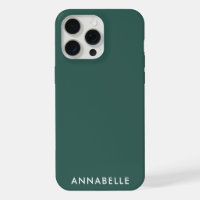 Bottom Monogram Name Sea Green Minimalist