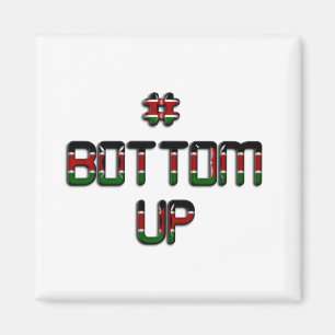 Bottom Up Kenya Peace Love and Unity Magnet