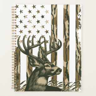 Bottomland Camo American Flag Deer Hunting Camo Planner
