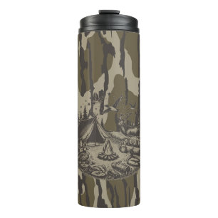 Bottomland Camo Camping Gear Camo Thermal Tumbler