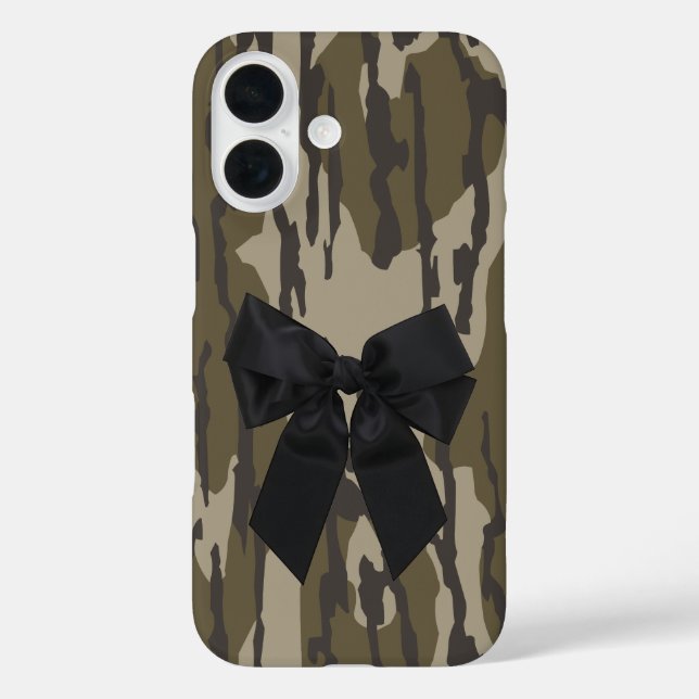 Bottomland Camo Cute Bow Ribbon for Women and Girl Case-Mate iPhone Case (Back)
