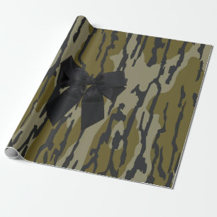 Bottomland Camo Cute Bow Ribbon for Women & Girls Wrapping Paper