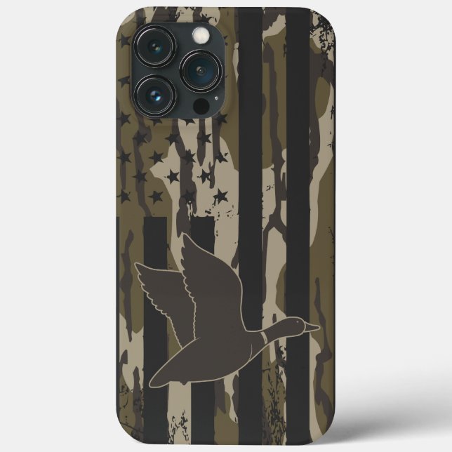 Bottomland Camo Duck Hunting American Flag USA Case-Mate iPhone Case (Back)