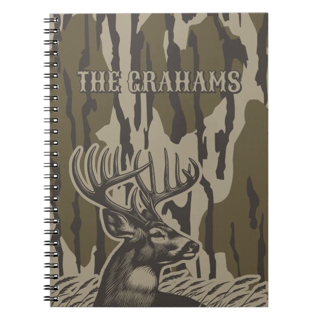 Bottomland camo family journal customisable name (Front)