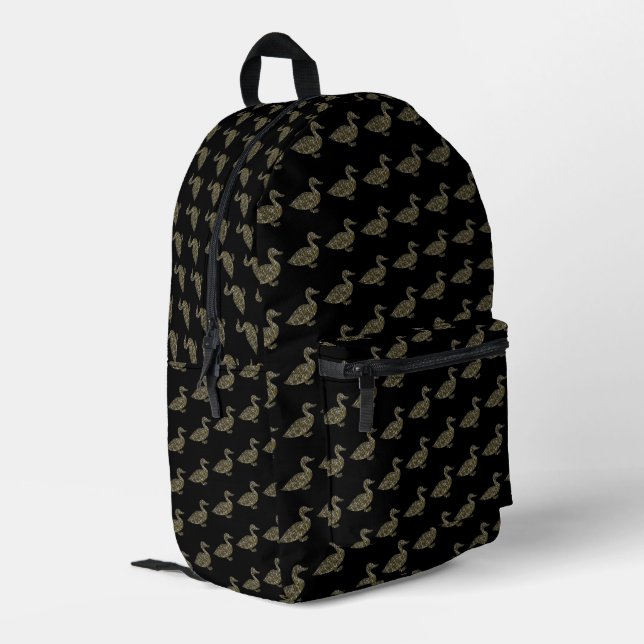 Bottomland Camo Waterfowl Duck Hunting Printed Backpack (Back Corner Left)