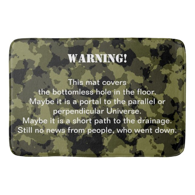 Bottomless Hole Cover Bath Mat (Front)