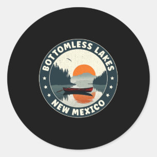 Bottomless Lakes New Mexico Sunset T Shirt Classic Round Sticker