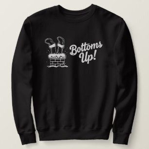 Bottoms Up Funny Santa Chimney Sweatshirt