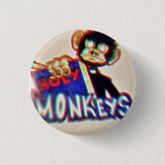 Botton Holy Monkeys 3 Cm Round Badge