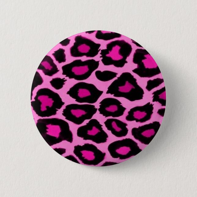 Botton Oncinha Rosa 6 Cm Round Badge (Front)