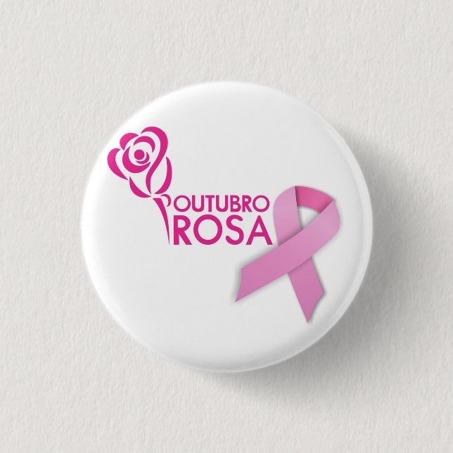 Botton Rosa October 3 Cm Round Badge (Front)
