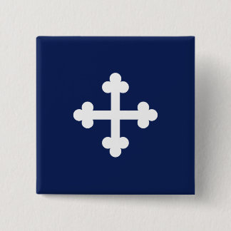 Bottony Blue Flag 15 Cm Square Badge