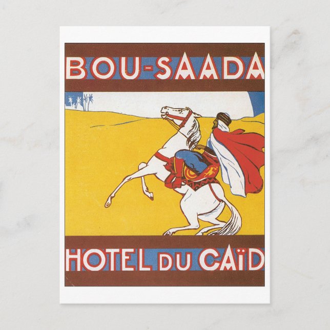 Bou-Saada Hotel Du Caid Postcard (Front)